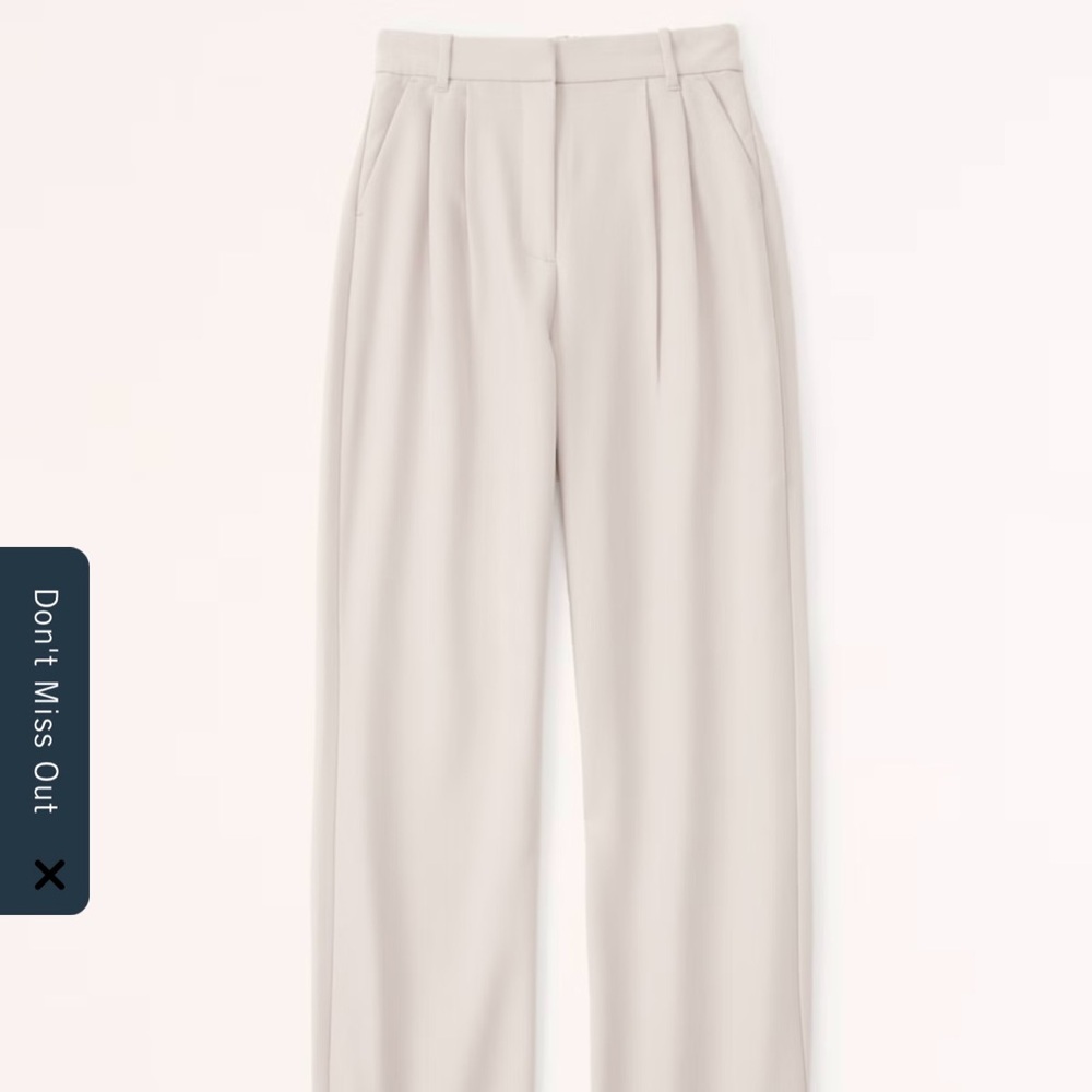 Abercrombie & Fitch Sloane Tailored Wide Leg Trouser Pant